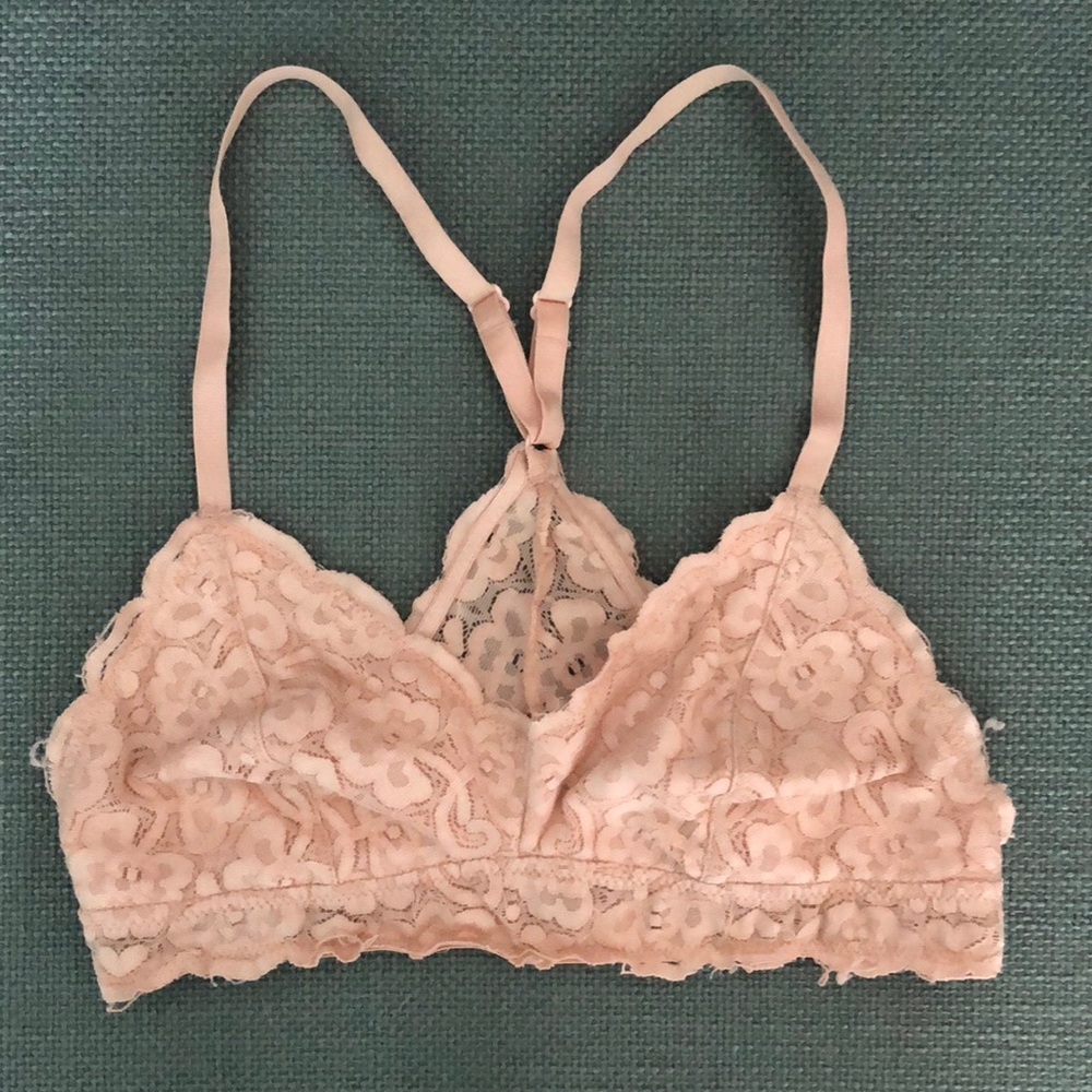 Blush lace racerback bralette